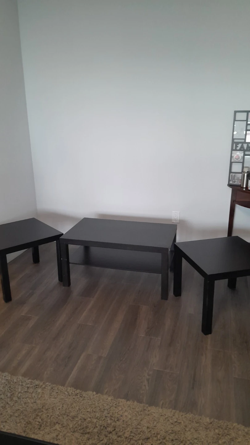 Set of 3 Black Coffee Tables