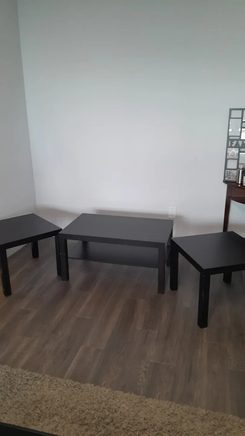 Set of 3 Black Coffee Tables