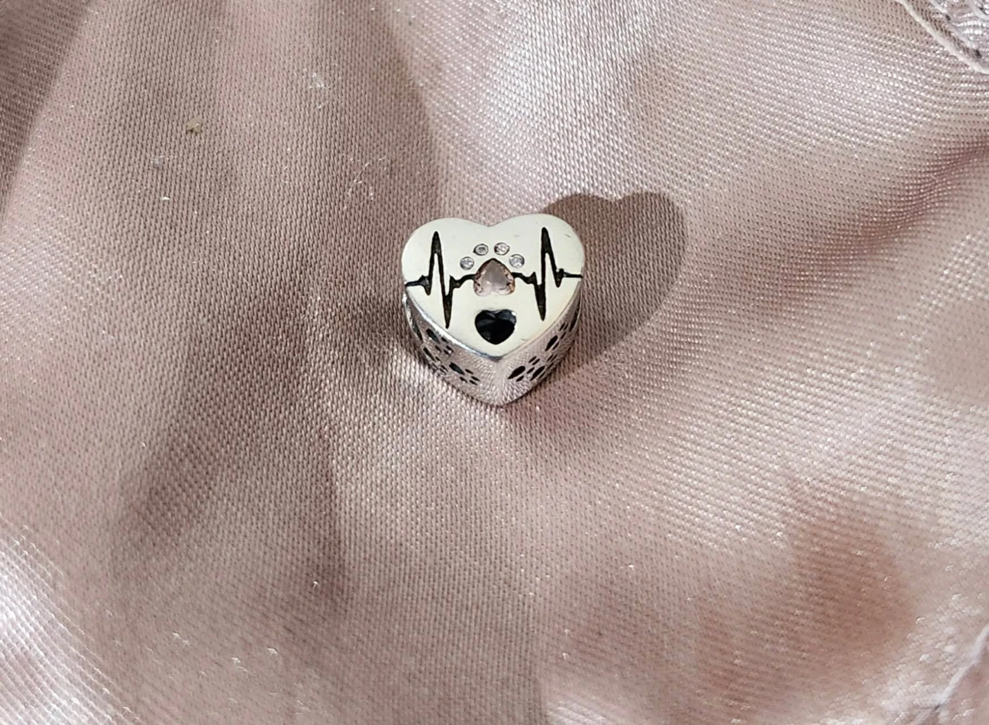 "Your Paw Prints Are Forever On My Heart" Charm