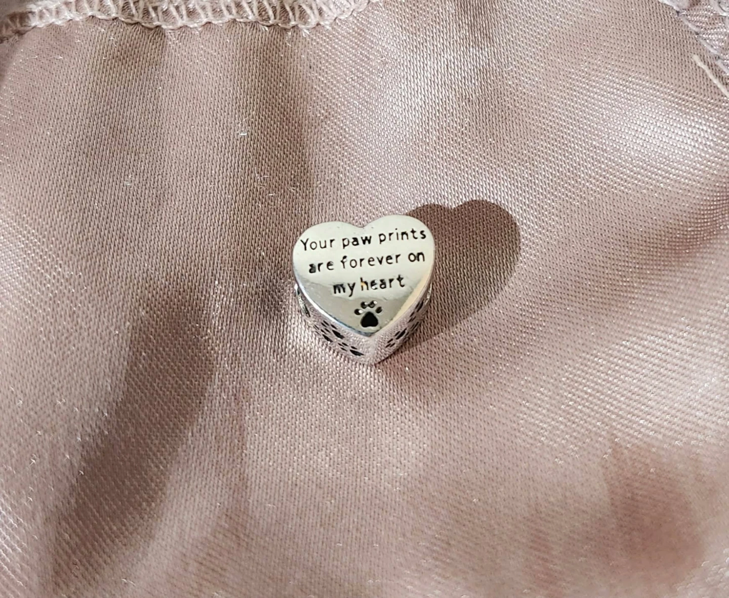 "Your Paw Prints Are Forever On My Heart" Charm - photo 2