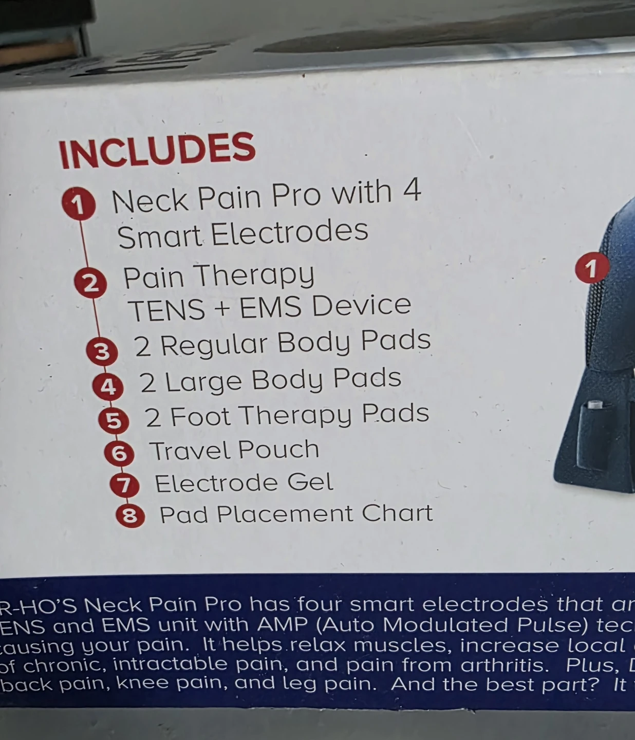 New Dr-Ho's Neck Pain Pro TENS + EMS Device with Pads - photo 3