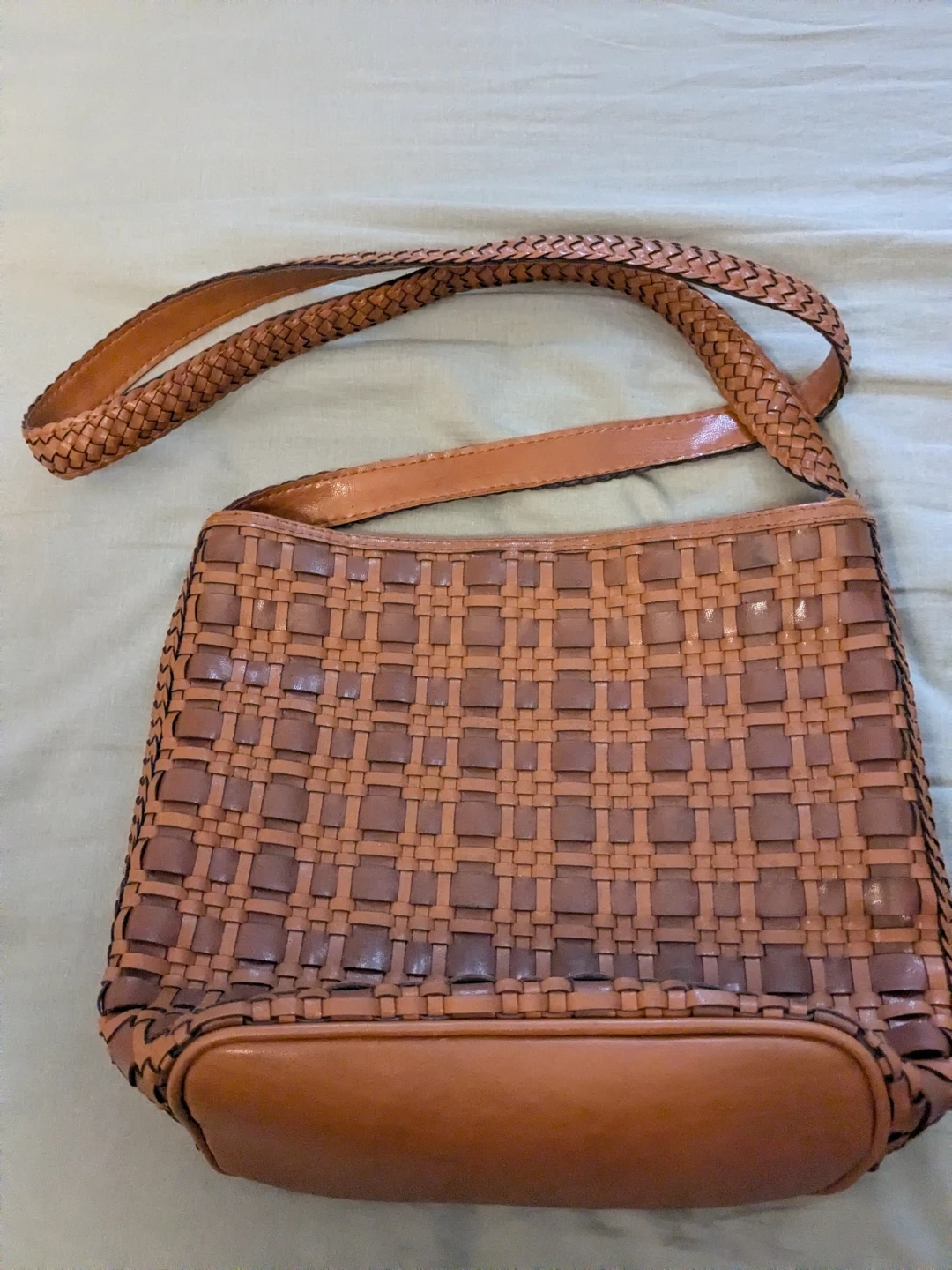 Brown Woven Leather Shoulder Bag - photo 2