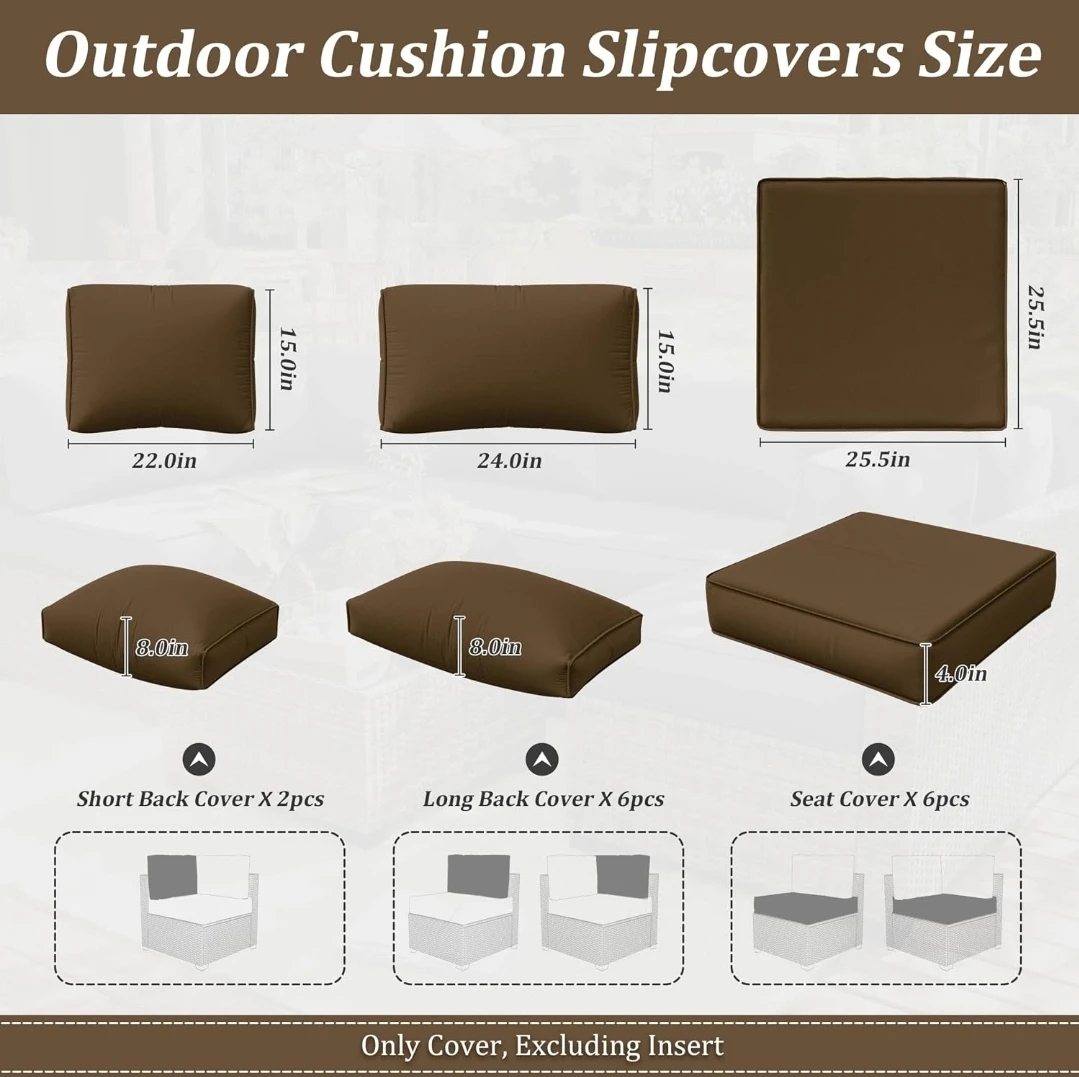 Outdoor Cushion Slipcovers never used - photo 2