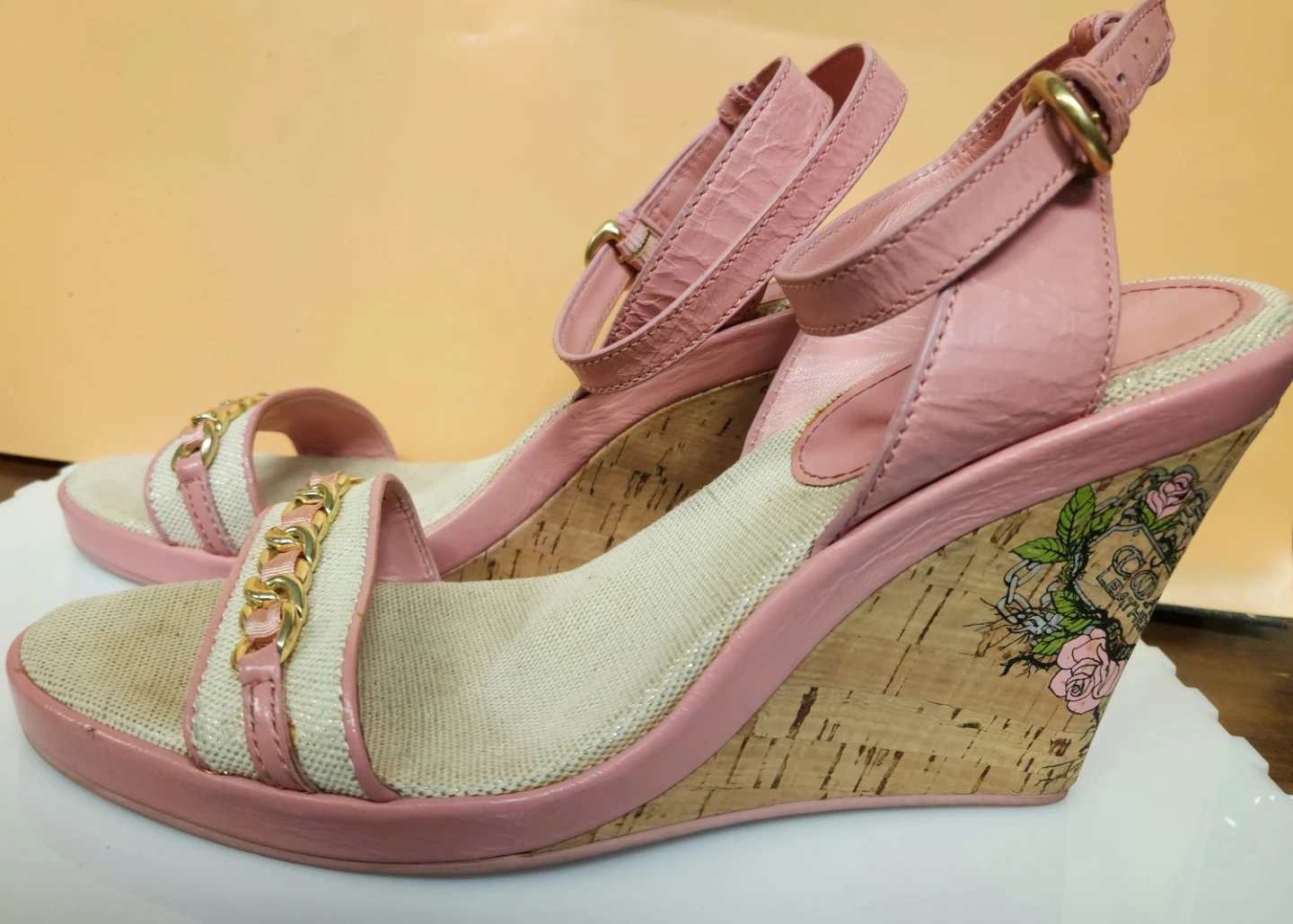 Coach Pink Wedge Sandals - photo 2