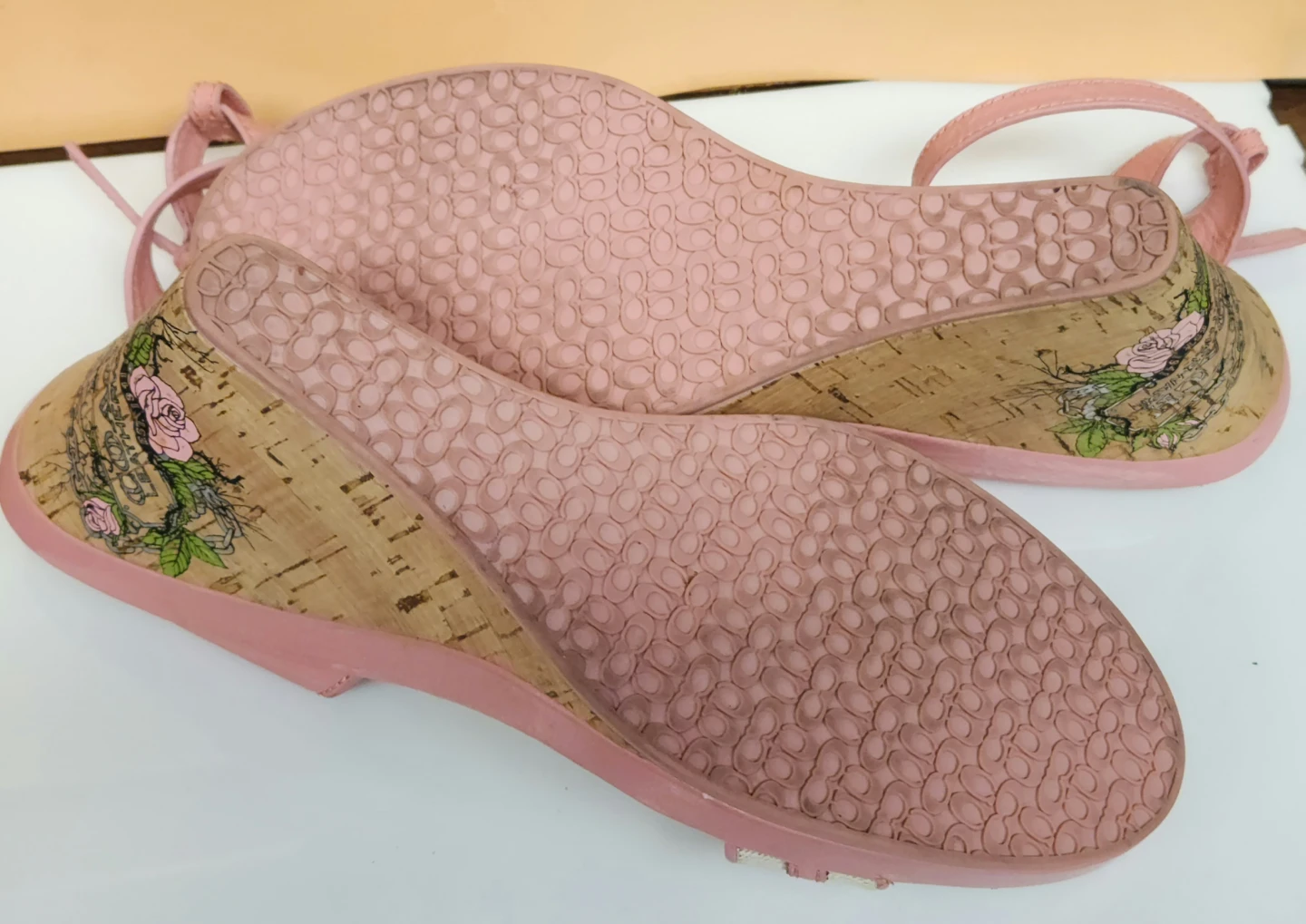 Coach Pink Wedge Sandals - photo 5
