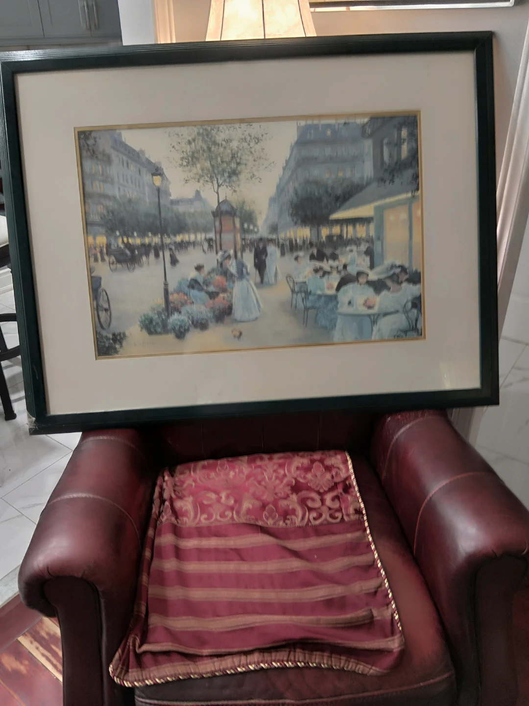 Framed Art Print of Parisian Street Scene