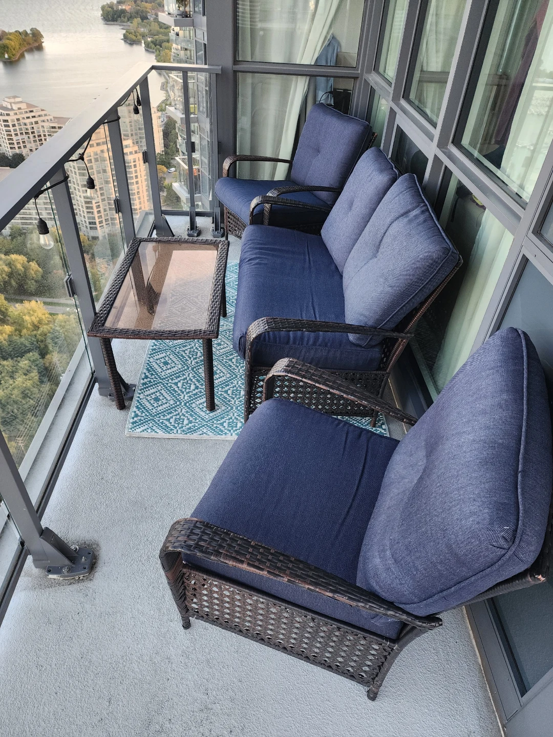 Patio Set with Cushions and Storage Box