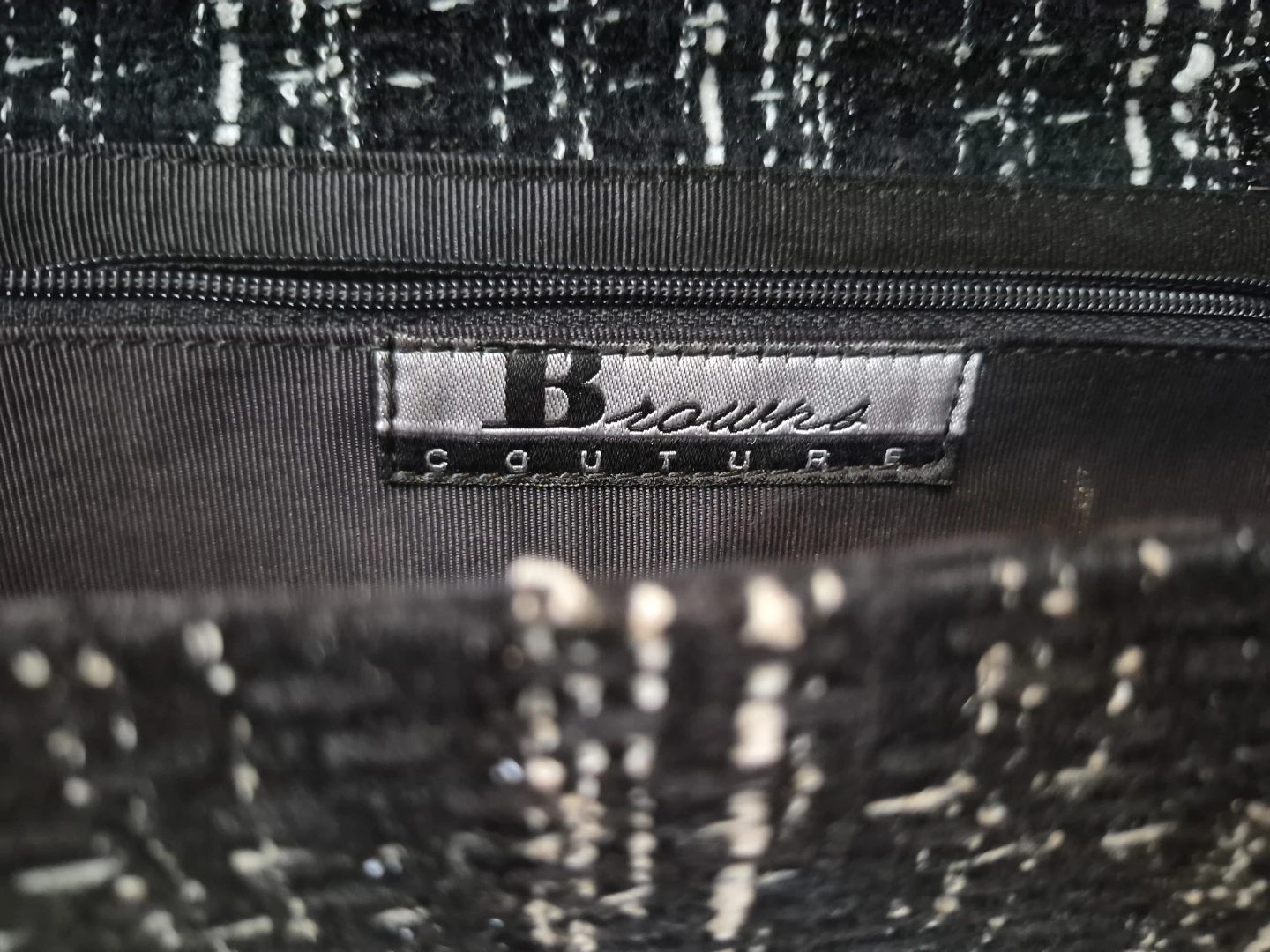 Browns Couture Black & White Tweed Shoulder Bag - photo 3