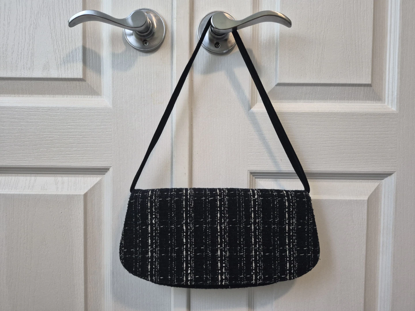 Browns Couture Black & White Tweed Shoulder Bag - photo 4