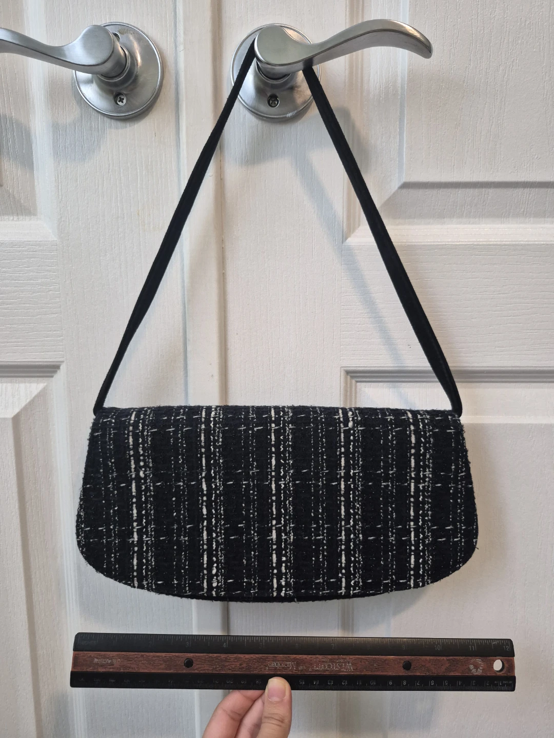 Browns Couture Black & White Tweed Shoulder Bag - photo 5