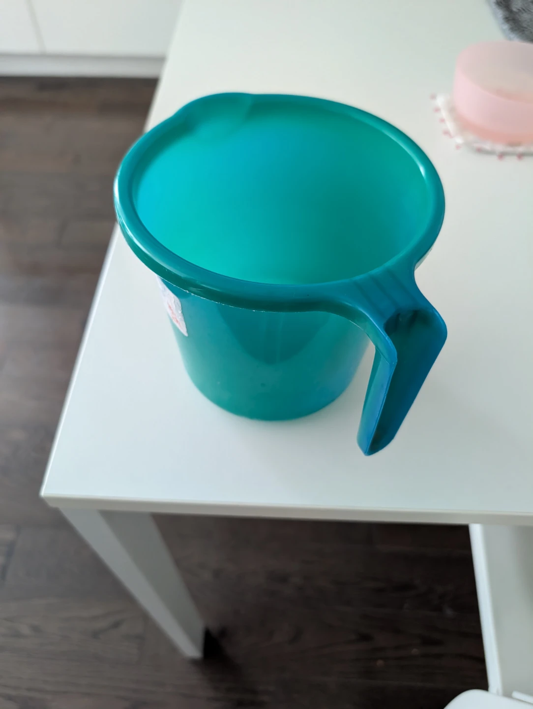 Teal Plastic Pitcher with Handle