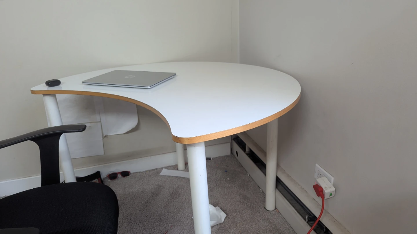 White computer desk
