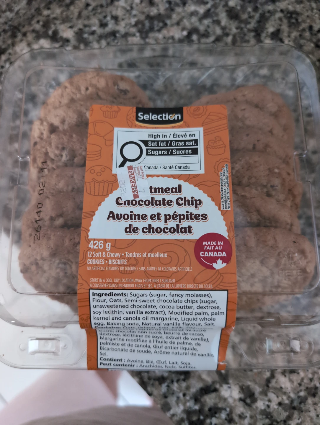 Selection Oatmeal Chocolate Chip Cookies