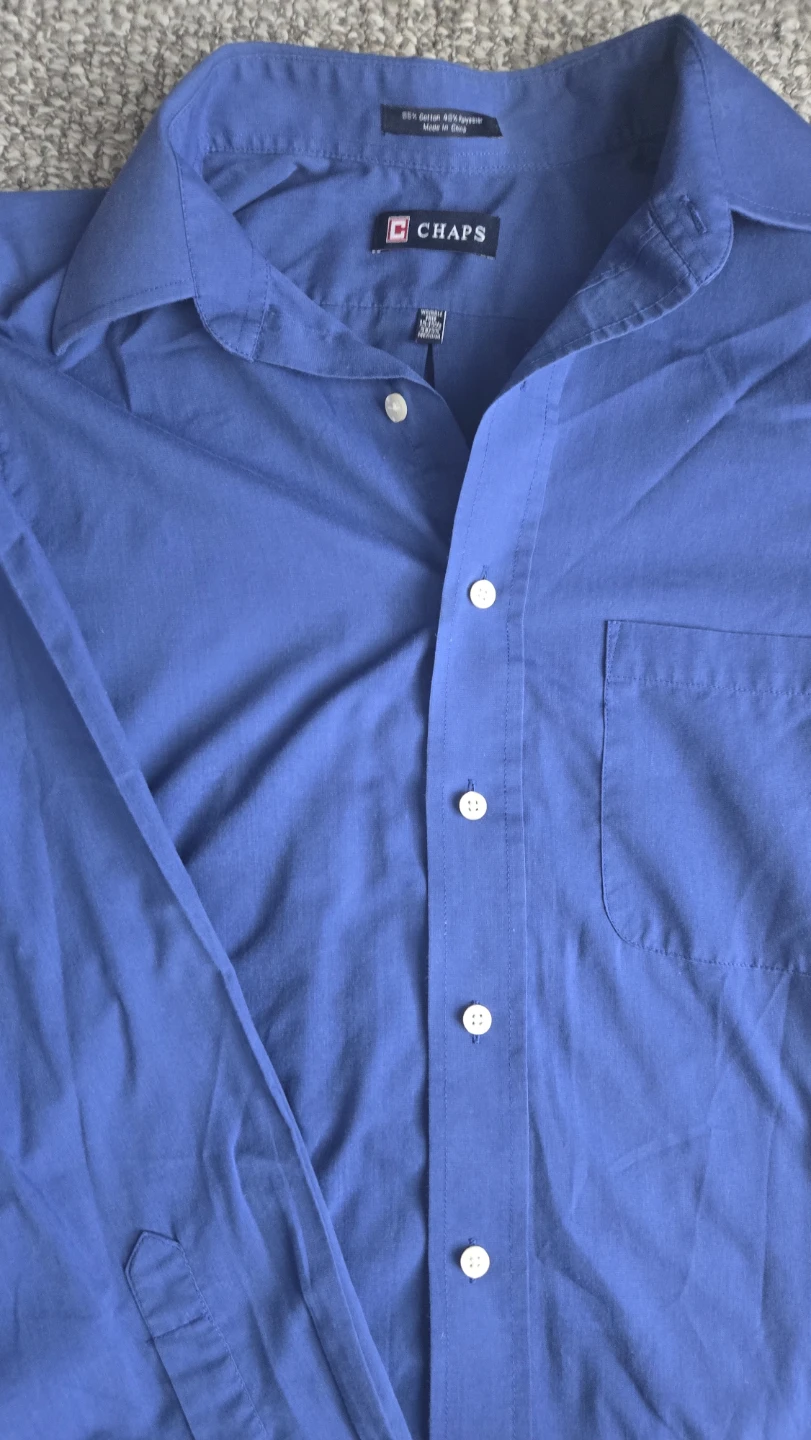 Chaps Wrinkle Free Button Down Shirt - Medium