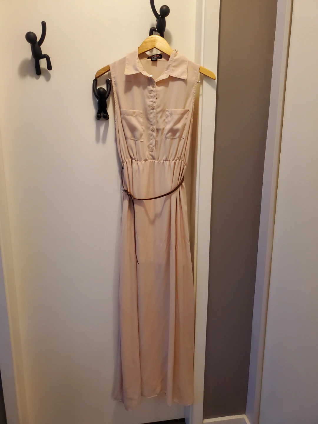 Sheer Blouse Dress with Belt