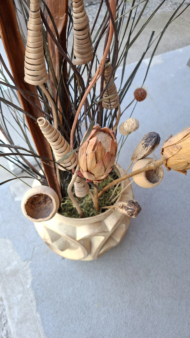 Decorative Vase with Dried Arrangement - photo 2