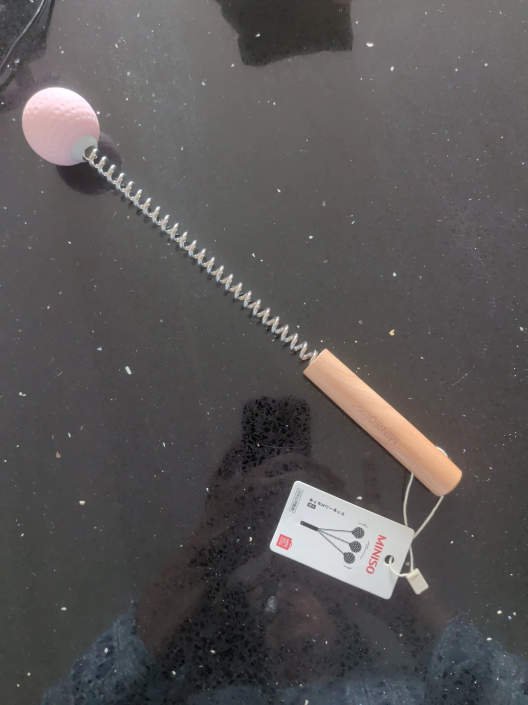 Miniso Pink Ball muscle relaxer with Wooden Handle