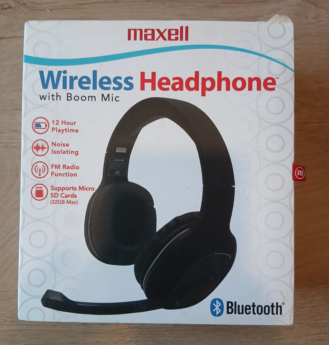 Maxell Wireless Headphones with Boom Mic