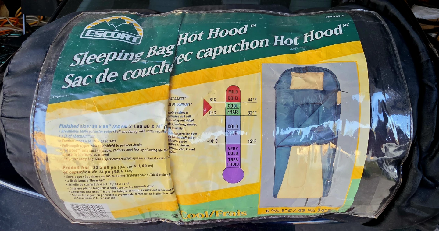 Escort Hot Hood Sleeping Bag,  camping,