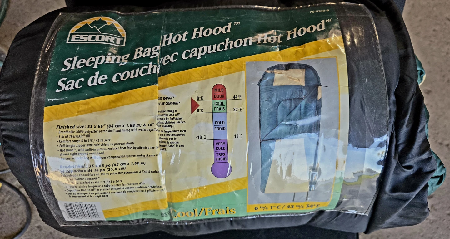 Escort Hot Hood Sleeping Bag,  camping, - photo 3