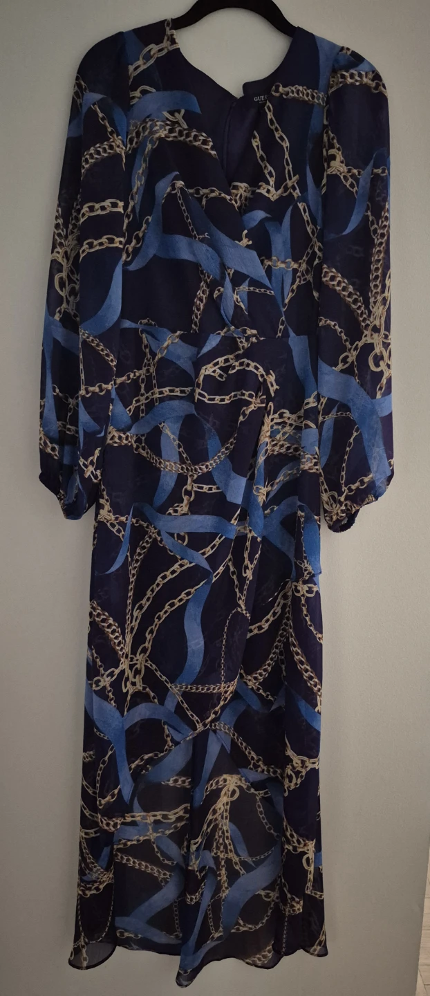 GUESS Chain Print Maxi Dress