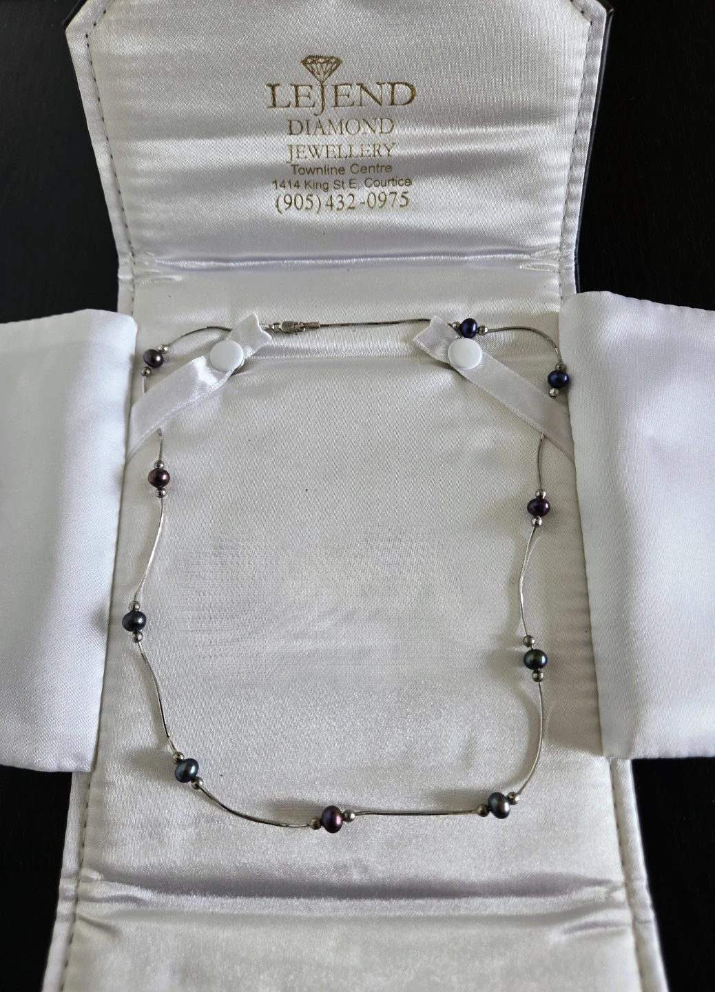 Vintage Technigold Italian 10kt. Gold Peacock Pearl Necklace - photo 2
