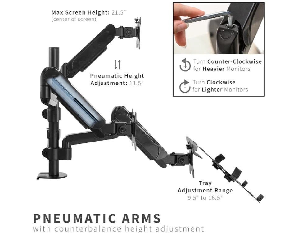 VIVO Dual Monitor and Laptop Mount - photo 4