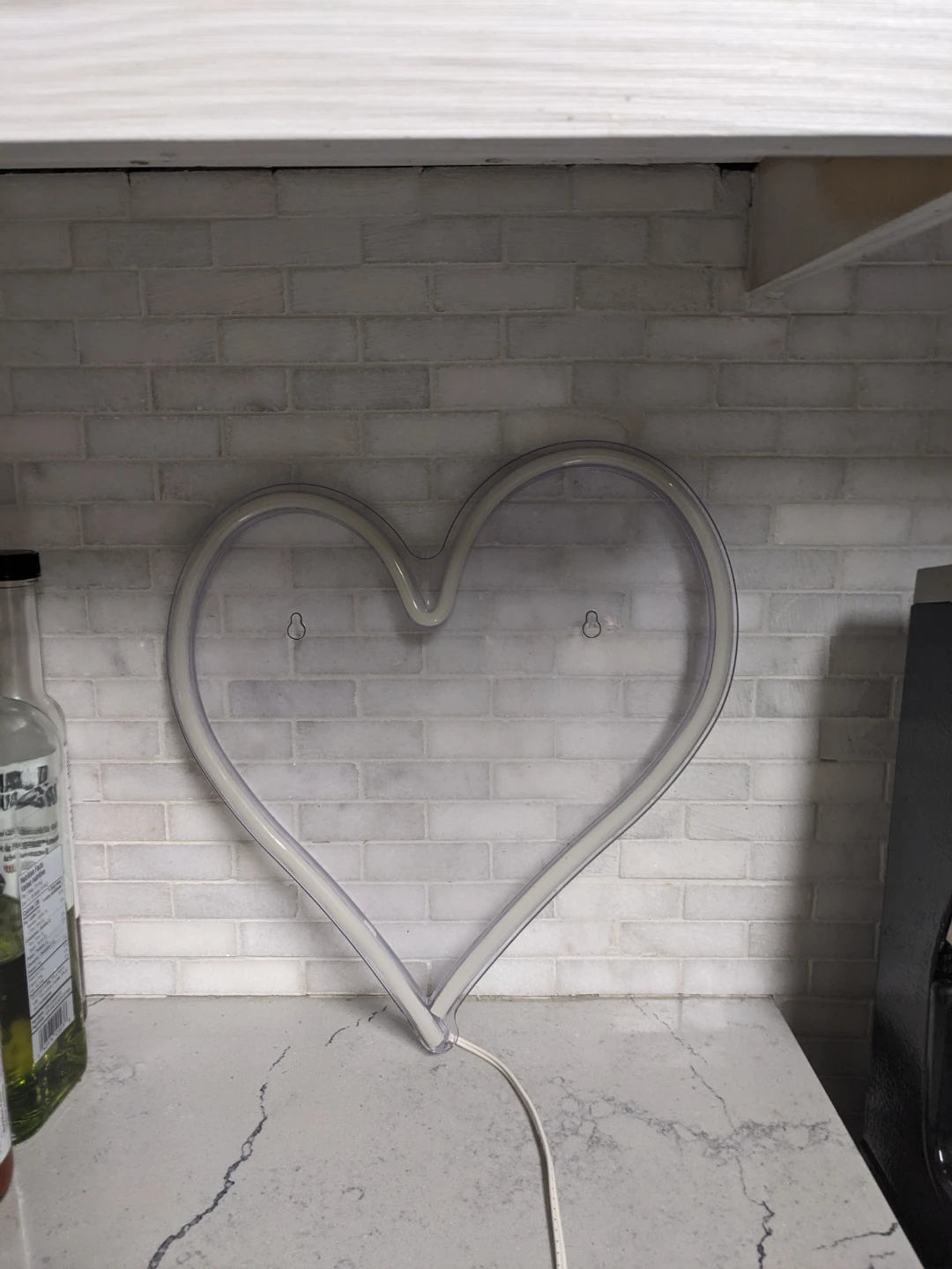 Red neon heart light - photo 2