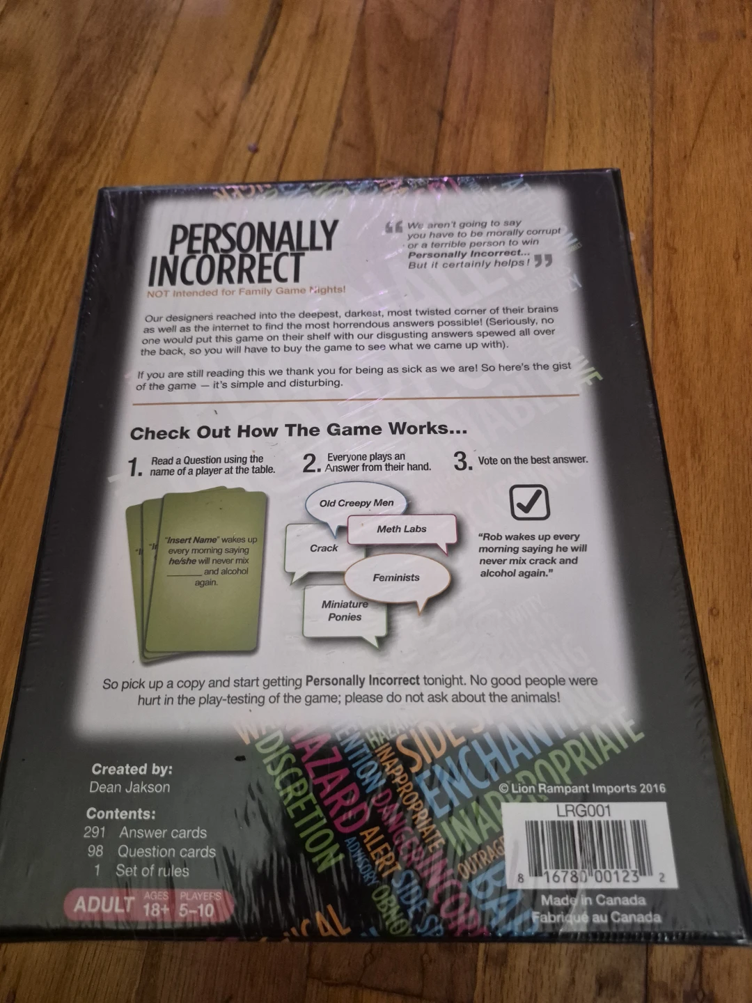 Personally Incorrect Card Game - photo 2