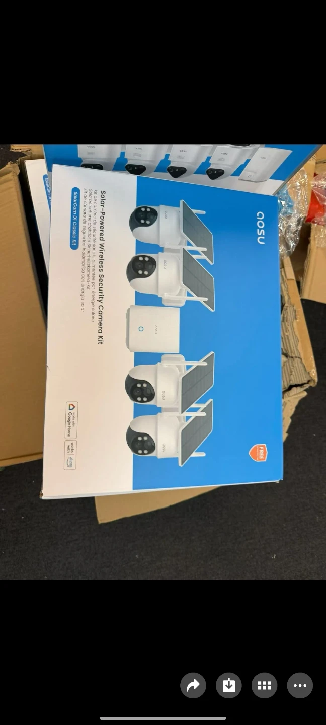 Aosu Solar-Powered Wireless Security Camera Kit - 4 Cameras
