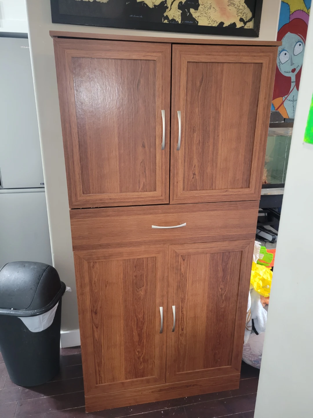 Wooden Storage Cabinet with Drawer