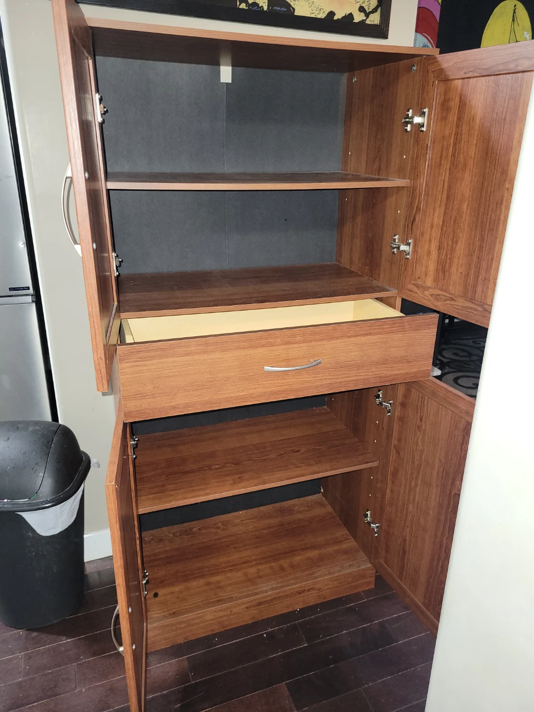Wooden Storage Cabinet with Drawer - photo 4