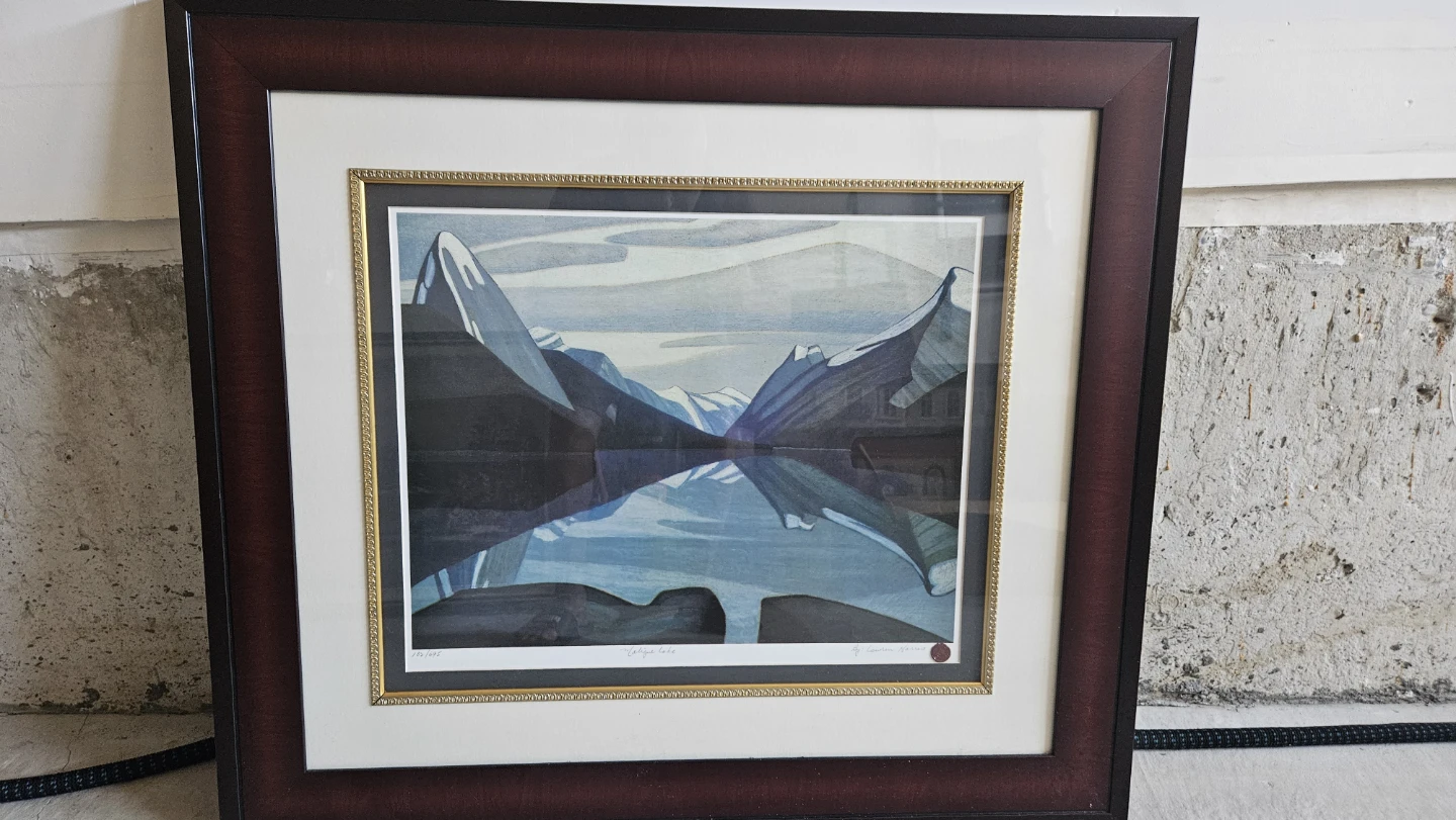 Framed Art Print - Mountain Lake Landscape
