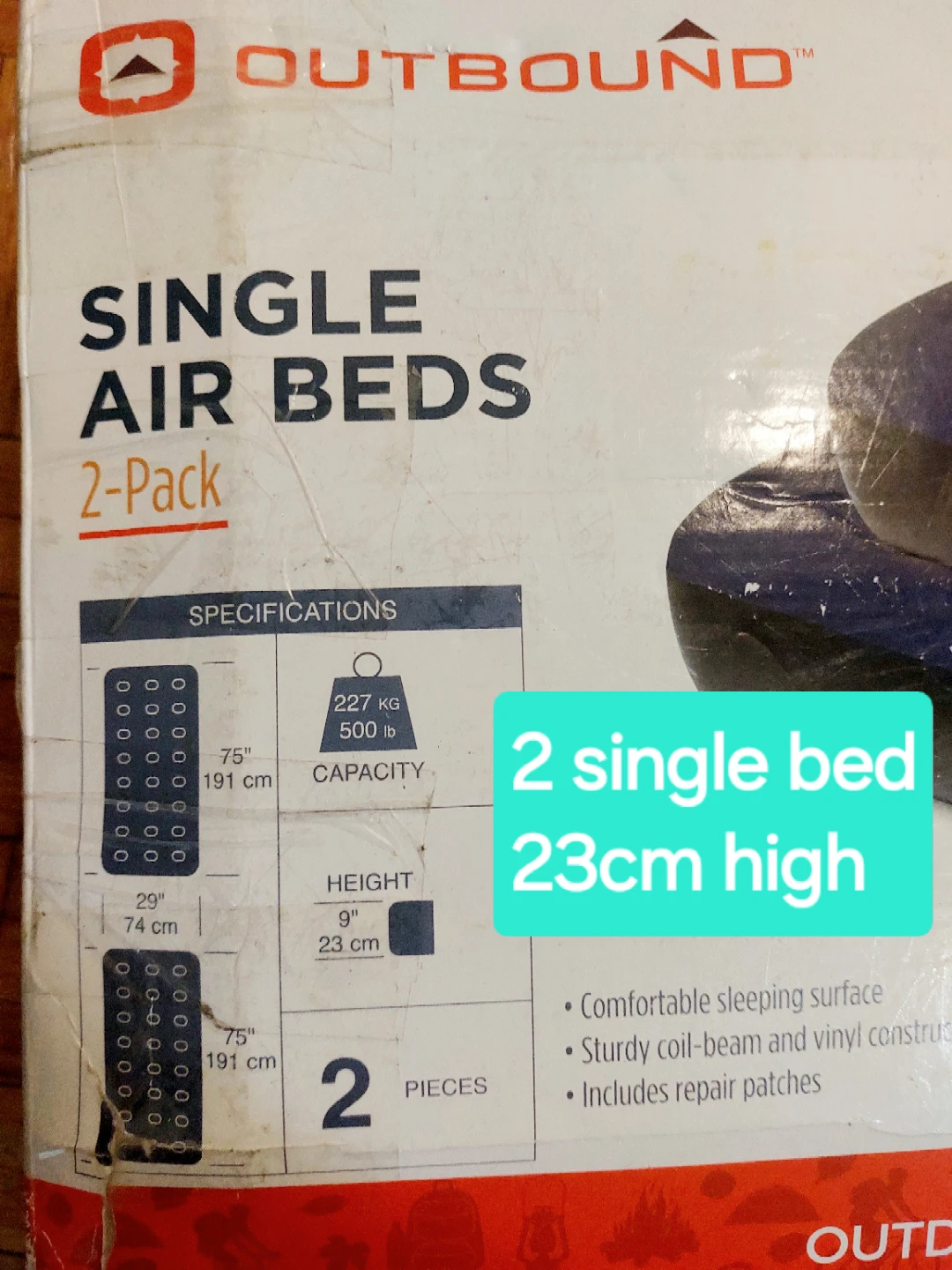 Outbound Single Air Beds - 2-Pack