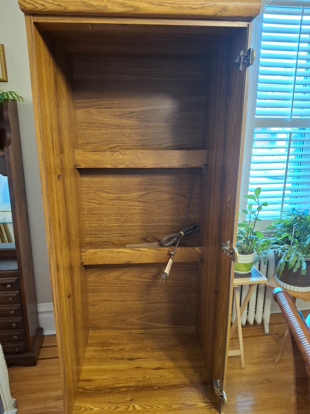 Wooden Display Cabinet with Glass Door and Light - photo 3