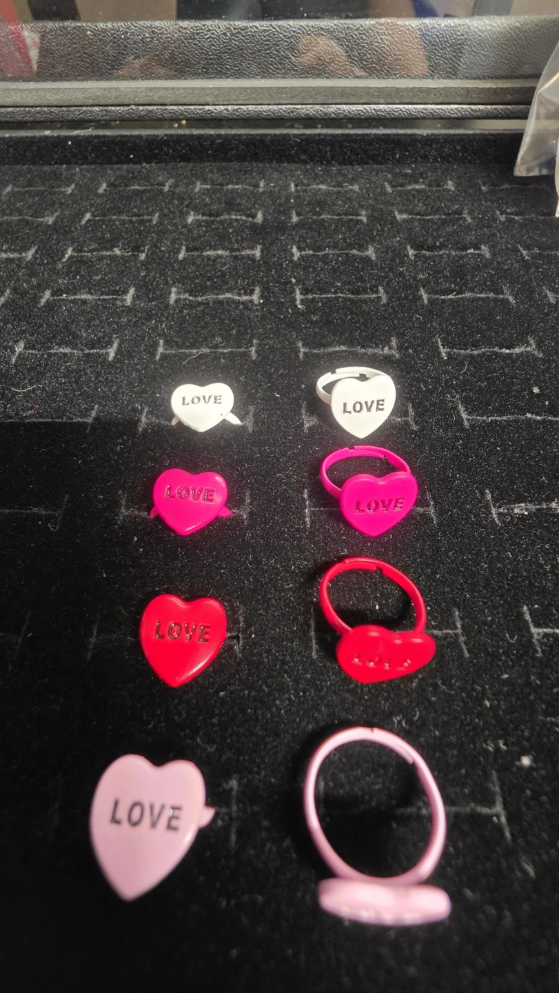 Heart Shaped Rings with 'LOVE' - Set of 8 for kids (600)♡ - photo 2