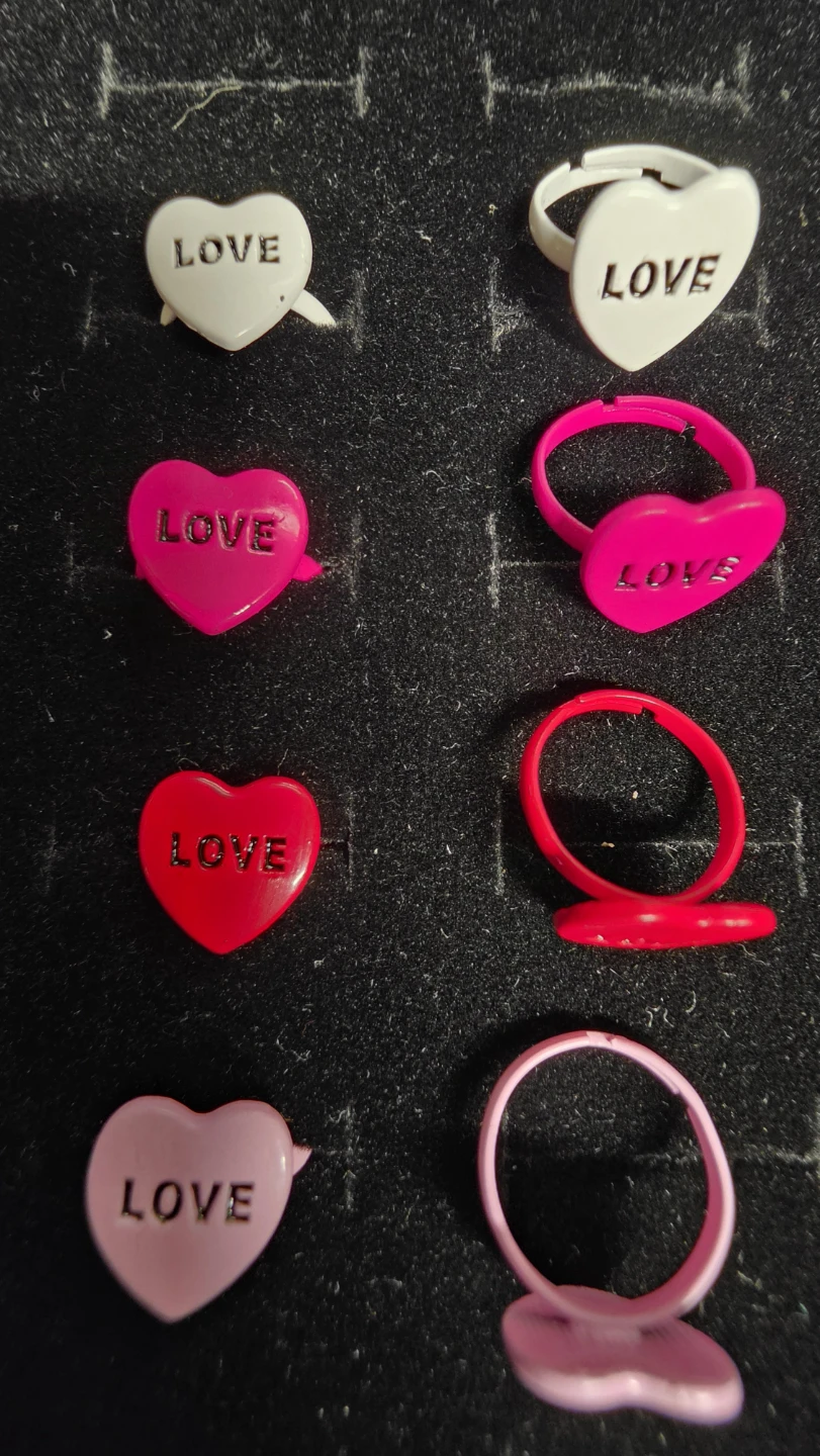 Heart Shaped Rings with 'LOVE' - Set of 8 for kids (600)♡ - photo 3