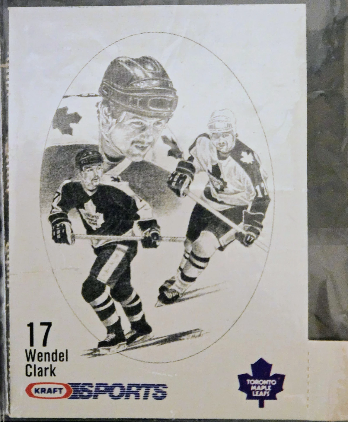 Rare 1986 Kraft Hockey Drawings, 3x Clark RC, Error Variant - photo 3