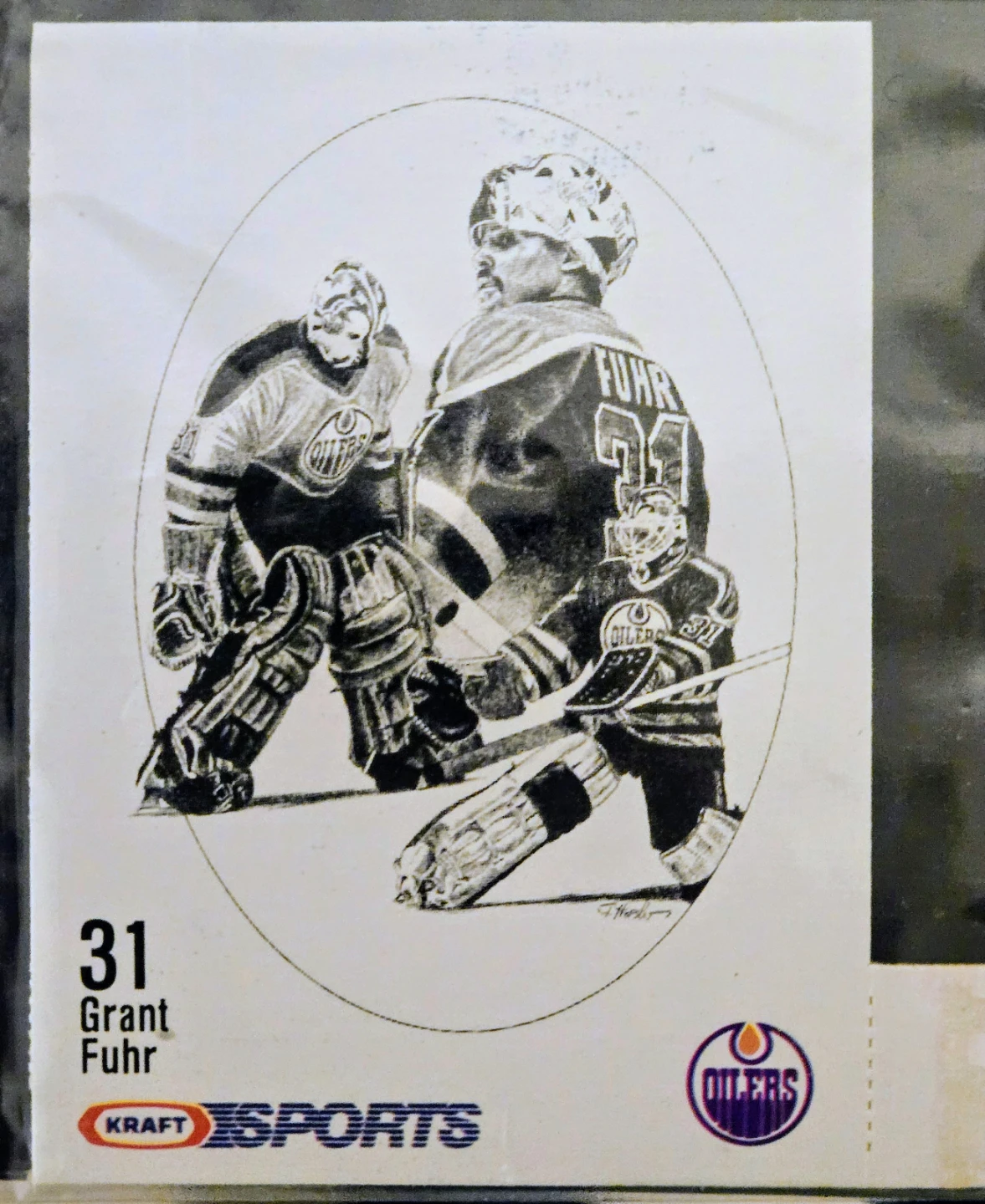 Rare 1986 Kraft Hockey Drawings, 3x Clark RC, Error Variant - photo 5