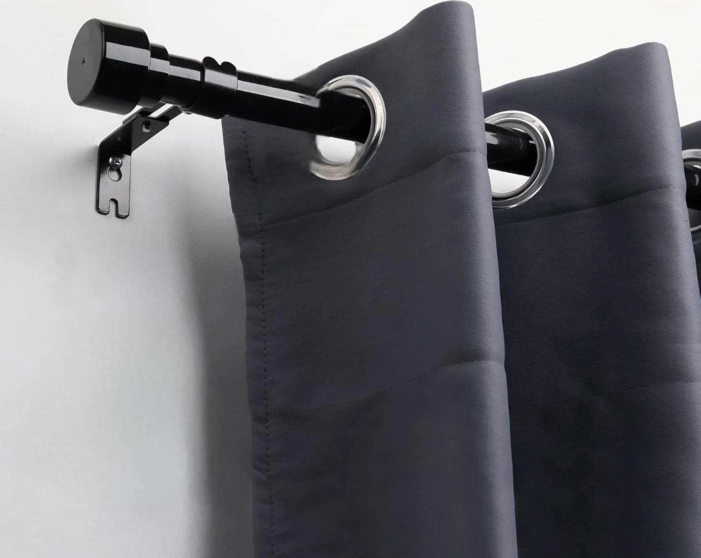 Adjustable Curtain Rod Set Heavy Duty 28"-90" High Gloss