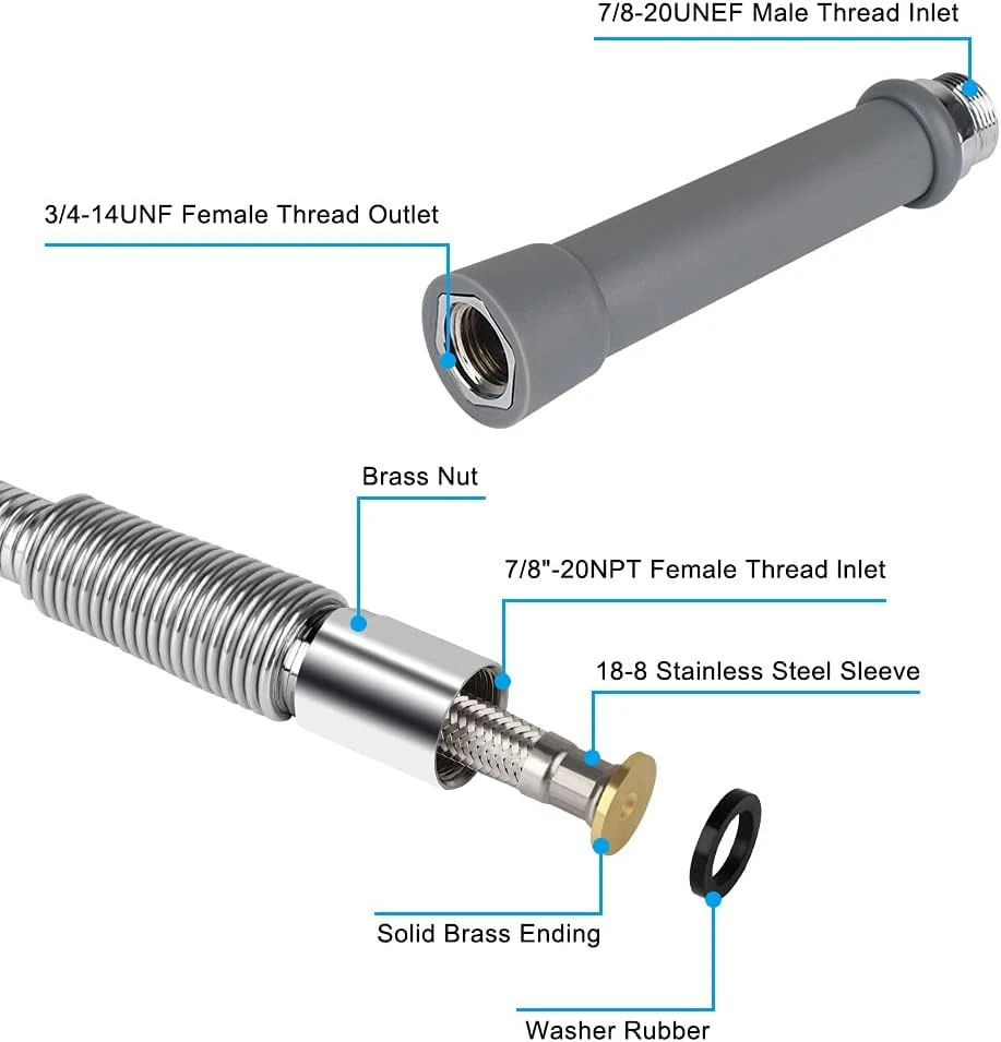 Pre Rinse Spray Hose for Restaurant Kitchen Faucet - photo 5