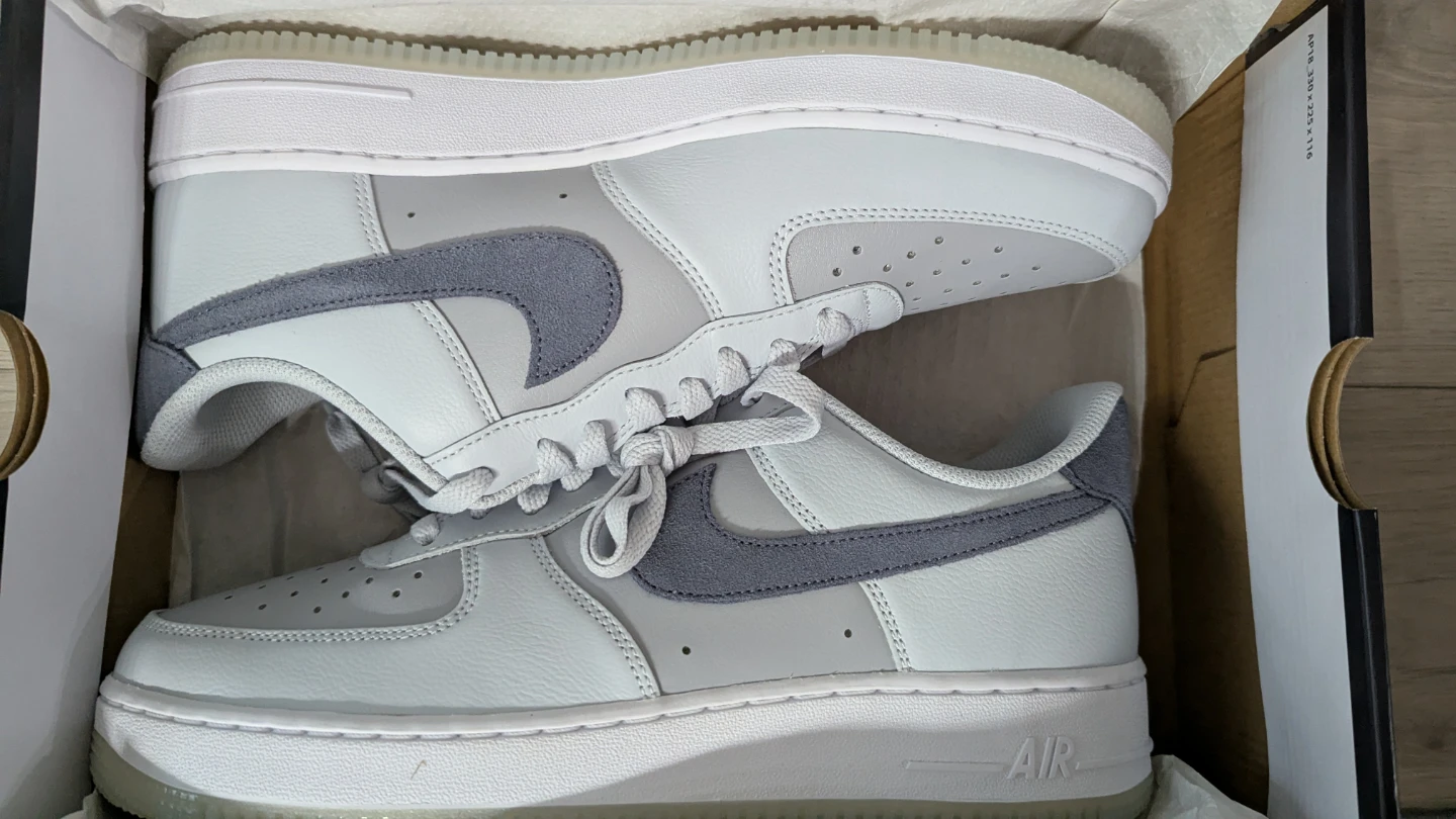 Nike Air Force 1 Low Grey White Sneakers Men's US 10 - photo 2