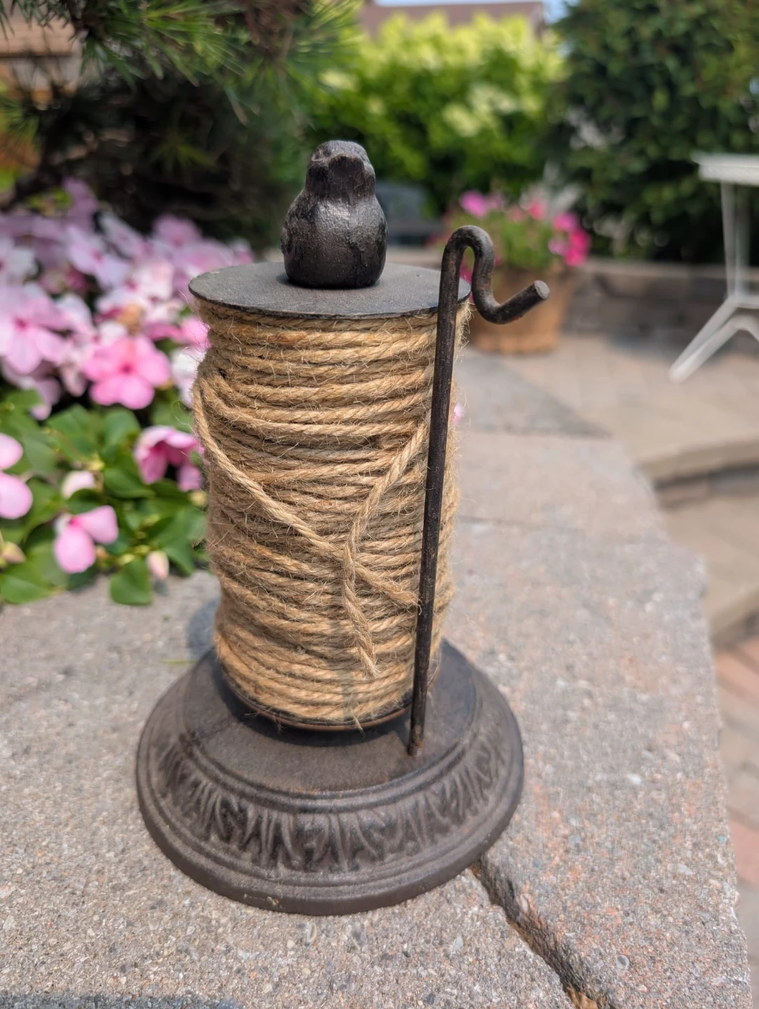 Cast Iron Bird Twine Holder Dispenser - photo 2