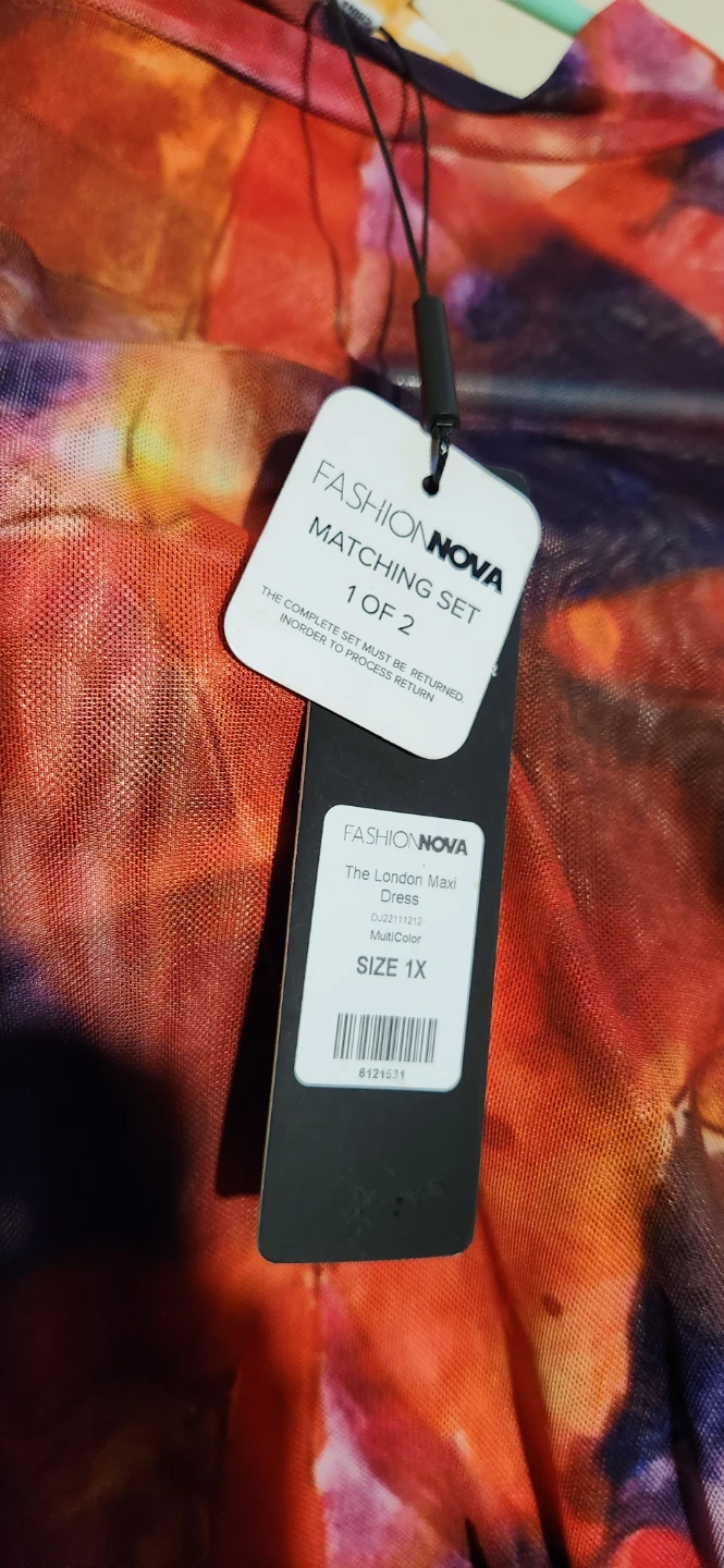 Fashion Nova The London Maxi Dress Multicolour 1X - photo 2