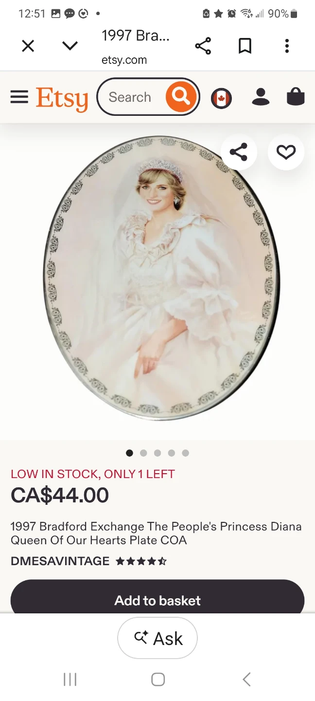 The Bradford Exchange Queen of Our Hearts Plate