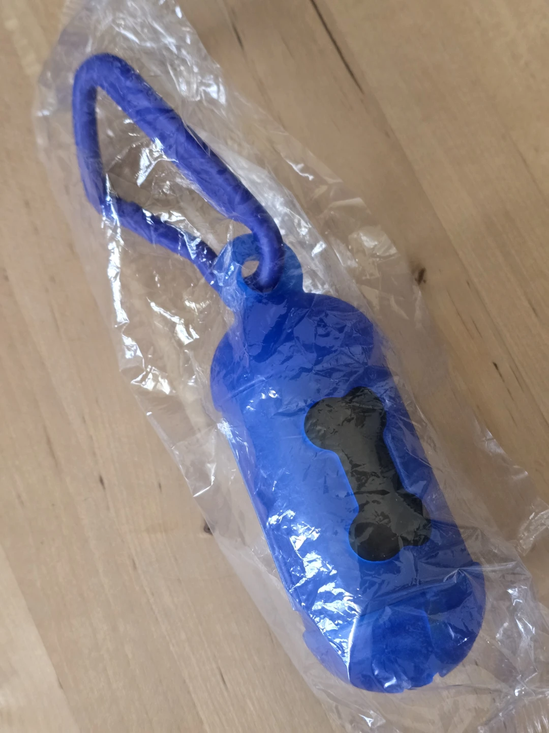 Blue Dog Waste Bag Dispenser with Carabiner