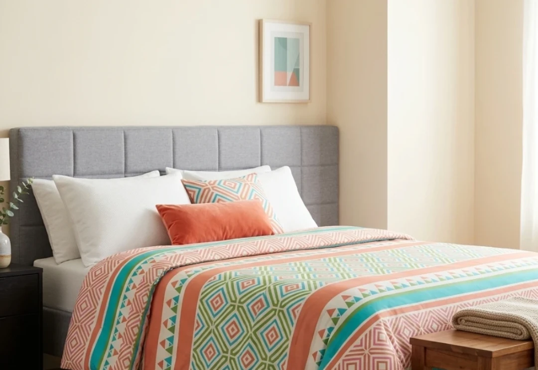 Grey luxury bed frame