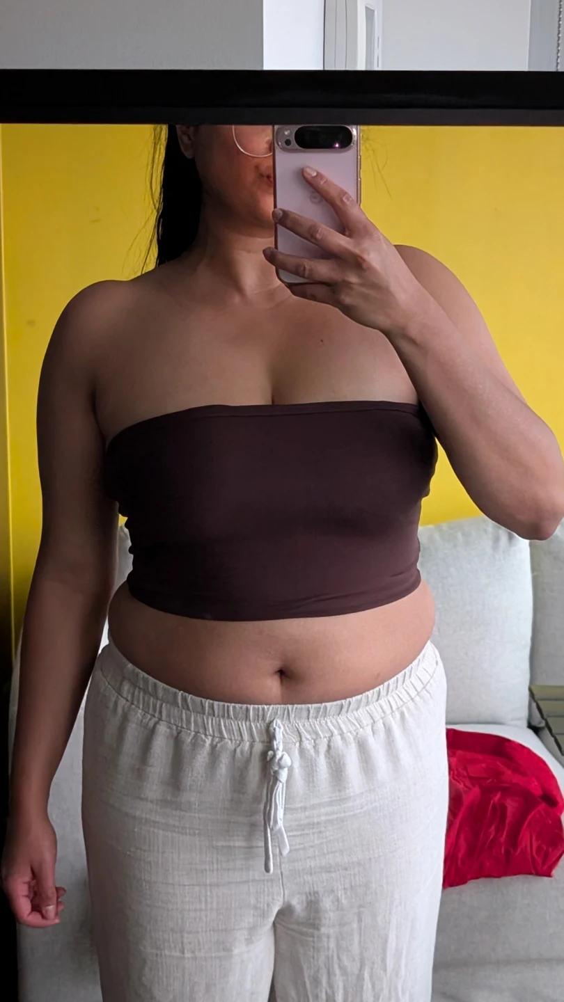 Azur fit Brown Strapless Tube Top - photo 2