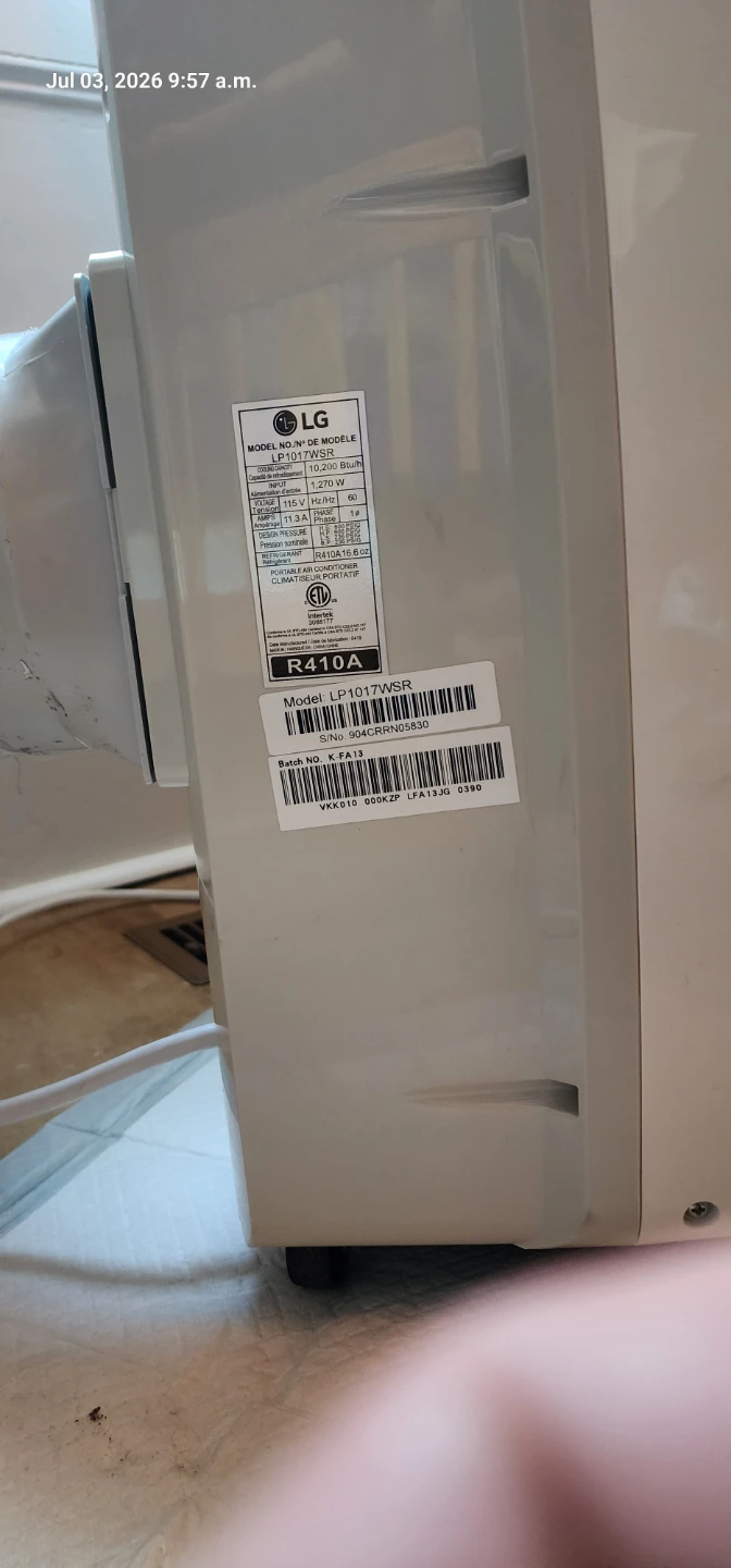 LG Portable Air Conditioner LP1015WCR