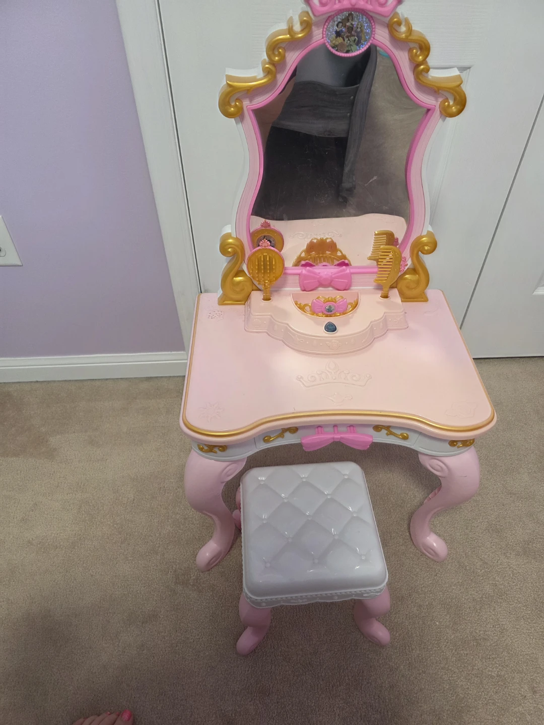 Kids Play Vanity and Stool Set